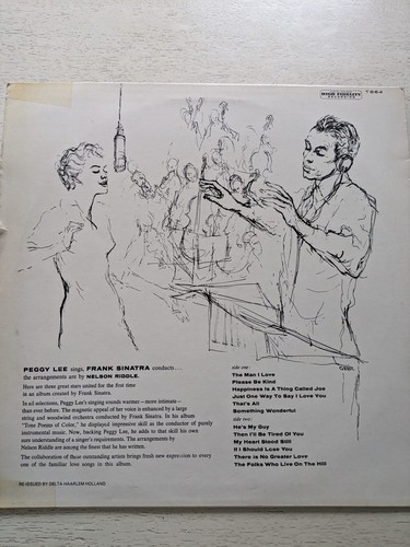 PEGGY LEE THE MAN I LOVE Dutch Press Capitol Mono Vinyl LP ProCleaned Tested - Picture 14 of 15