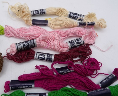 24 madejas hilo artesanal DMC 100 % algodón 15 colores hilo bordado surtido - Imagen 5 de 14