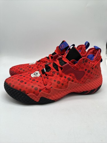 Adidas Harden Vol. 6 Vivid Red Monogram HQ3884 Men’s Size 12.5 - Picture 2 of 5