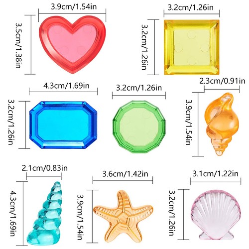 40 Pcs Diving Gem Pool Toys Set Colorful Summer Swimming Gem Diving Toys stRVL - Picture 7 of 12