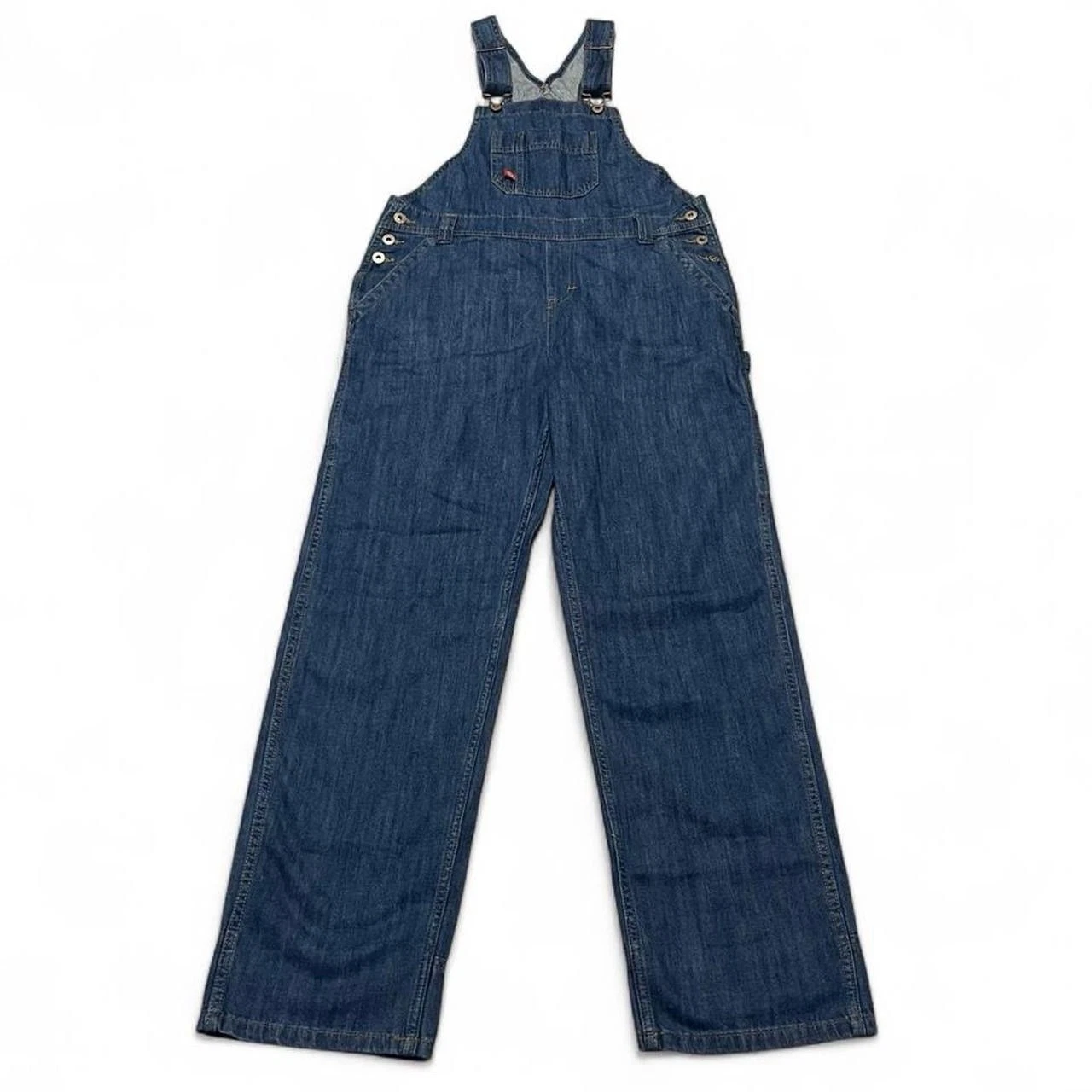 NWOT Dickies Women’s Bib Overalls Denim Jean Relaxed Fit Straight Leg Country S