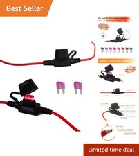 Heavy-Duty 16 Gauge Inline Fuse Holder with Dustproof and Waterproof Features