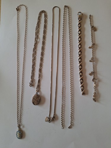 Sterling silver  Bracelets/ Pendants joblot bundle. As shown