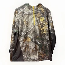 Realtree XL Camo Pullover Men's Medium 1/4 Zip Fleece Hunting Outdoor