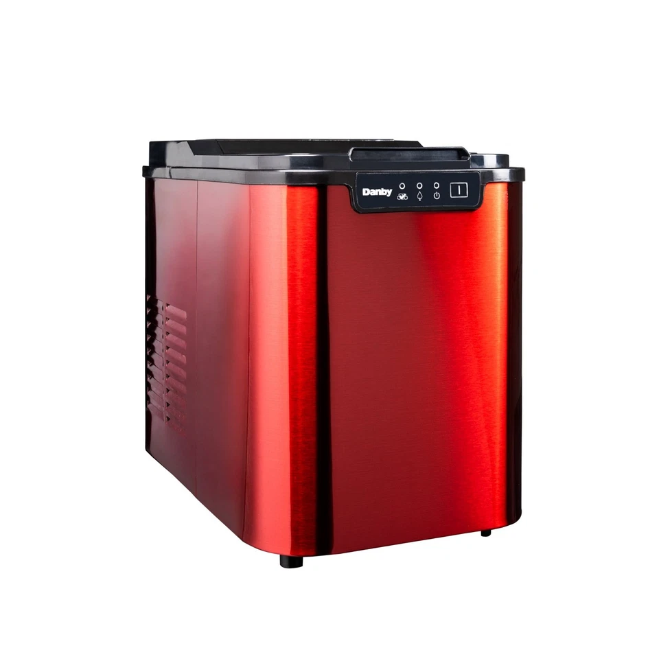 Danby Ice Maker DIM2500RDBElectric Automatic 25 LBS Countertop Red - Image 3 of 4