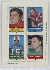 1969 Topps Mini-Cards (4-in-1) Rex Mirich Art Graham John Stofa Jim Turner 0wm7