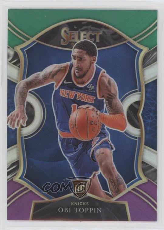 2020-21 Panini Select Concourse Green White Purple Prizm Obi Toppin #68 e8i