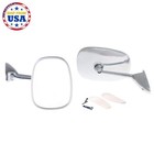 VAUXHALL CHEVETTE PAIR CHROME DOOR FENDER MIRROR LEFT & RIGHT NEW 1975 76-1984