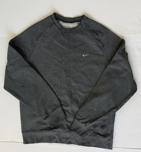 Vtg Nike Faded Gray Crewneck Sweatshirt Size L Y2K Silver Tag Swoosh READ - Picture 1 of 5