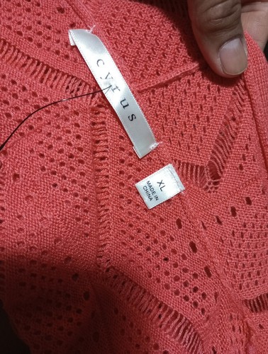 Suéter Cyrus Mujer Tejido con Cable Naranja Óxido Suave Claro XL - Imagen 3 de 11