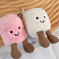 NEW Pair Of Marshmallows Keychain gift kid Charm birthday With dust bag