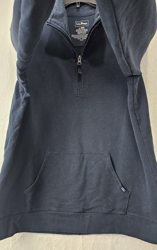 LL Bean Women's Ultrasoft Sweats Quarter Zip Pullover Sweatshirt Blue Size L - Picture 4 of 13