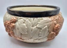 Antique Locke & Co Worcester Shrub Hill Silver Rim Bowl Molded Hops-an12012