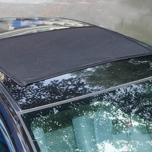 1Pc 95x55cm Black Magnetic Automotive Moonroof Mesh Breathable Sun Shade Cover - Bild 5 von 7