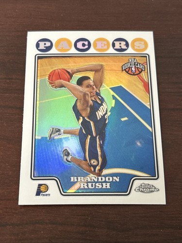 BRANDON RUSH 2008-09 TOPPS CHROME REFRACTOR ROOKIE CARD #219 - Picture 1 of 2