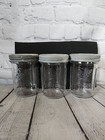 Vintage Ball Refrigerator Freezer Glass Jars With Zinc Lid Wide Mouth Set Of 3