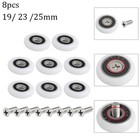 8Pcs Replacement Shower Door Roller Runner-Wheels 19/23/25mm Wheel Diameter