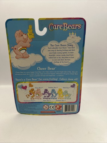Care Bears CHEER BEAR Poseable Figure 2002 Play Along Inc NRFB Toy - Bild 2 von 5