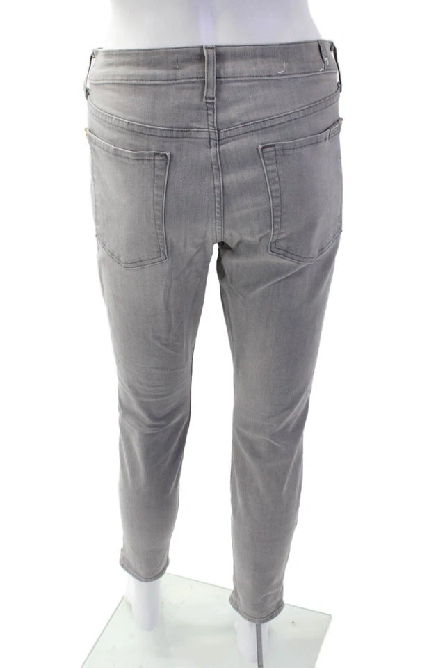 7 For All Mankind Women Skinny Ankle Cropped Gray Jeans Size 31 - Image 3 of 4
