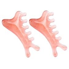 2 Pcs Scalp Meridian Massage Comb Tool Hair Stimulating Gua Sha Facial Tools