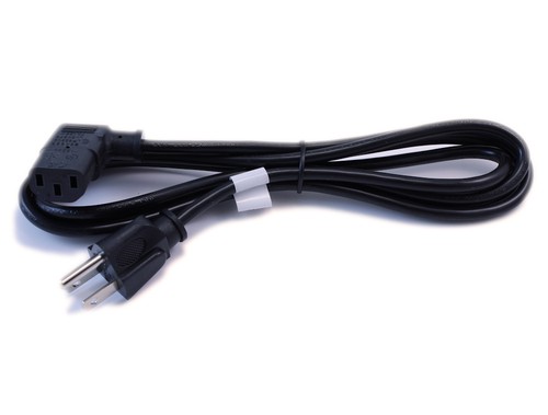 Cable de alimentación de computadora en ángulo de 6 pies (enchufe NEMA 5-15P a C13 18 AWG negro - Imagen 2 de 3