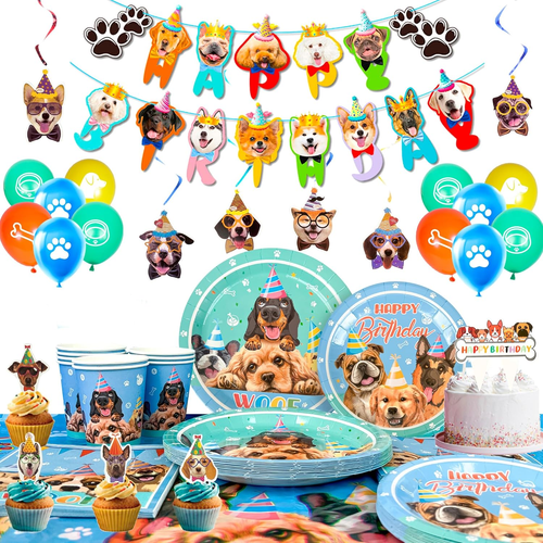 Puppy Birthday Party Supplies for Kids,159Pcs Dog Theme Birthday Party Suppli... - Picture 10 of 12