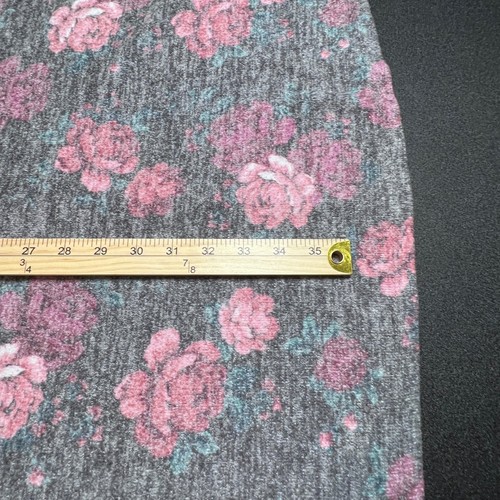 Torrid Gray Floral Print V-Neck Knit A-Line Short Sleeve Dress Woman's Size 1 - Picture 9 of 9