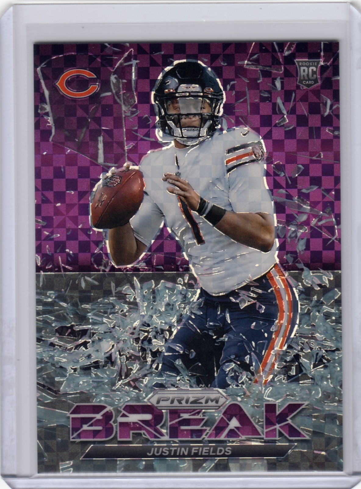 #/49  Justin Fields RC ▪ 2021 Prizm Break PURPLE POWER Prizm #PB-8  Rookie  Jets