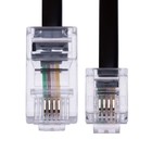2m RJ11 to RJ45 Cable - Phone Line Cord 6P4C to 8P8C Connector - Black