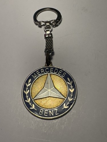 SELTEN 1970er VINTAGE MERCEDES BENZ PARK PLACE MOTORCARS CLOISONNÉ SCHLÜSSELANHÄNGER RING👀