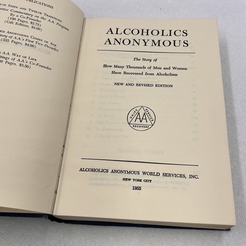 1955 AA Alcoholics Anonymous BIG BOOK 2nd Edition 10th PRINTING 1969 Hardcover - Picture 8 of 15