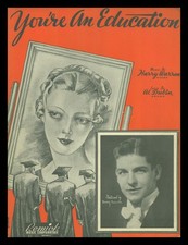 YOU'RE AN EDUCATION Al Dubin/Harry Warren 1938 DANNY SULLIVAN Sheet Music