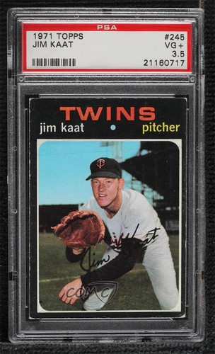 1971 Topps Jim Kaat #245 PSA 3.5 HOF - Picture 1 of 3