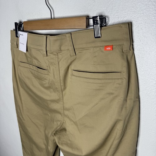 New Nike Dri-Fit UV Chino Beige Pants Men’s 32 Slim Fit (actual 32x27) Stretch - Picture 6 of 11