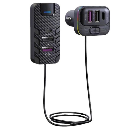 66W 6 Port USB Charger for Car Includes 1 5m Cable and Supports Fast Charging - Picture 11 of 12