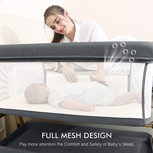 Anbel 3 in 1 Baby Stubenwagen, Nachttisch Stubenwagen für Baby, Baby - Kratzer & Dellen - Bild 5 von 7