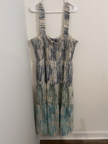 Jaq Designs Maxi Dress Women XXL Flowy Beach Boho Ocean 2XL Blue Lightweight - Picture 2 of 5
