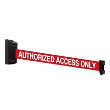 Magnetic Wall Barrier 120" Belt Retractable Queue Safety Sign Authorized Access