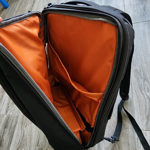 eBags Pro Slim Laptop Backpack Black Travel Orange Interior Bag - Afbeelding 5 van 11