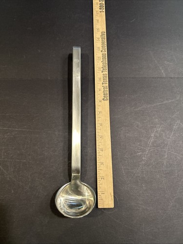 Rosle Edelstahl 18/10 Silver Ladle with Pouring Rim NWT 11” Handle