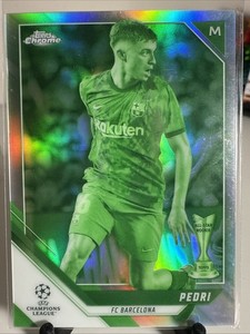 2021-22 Topps Chrome UCL #89 Pedri All-Star Rookie Night Vision /225 Barcelona