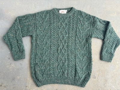 VTG West Highland Scotland Donegal Wool Sweater.nice Green Color.small.