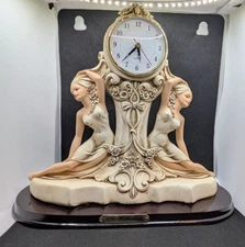 OK Collection 2 Women Art Nouveau Mantel Clock