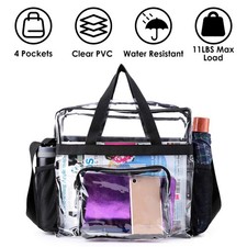 Transparent Handbag with Adjustable Strap 39-51 Inches Load Capacity of 11pounds