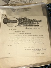 Dec 21,1916 western Automatic machine screw co letterhead