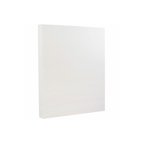 JAM Paper 80 lb. 8.5" x 11" Strathmore Cardstock Bright White Linen 100/pack