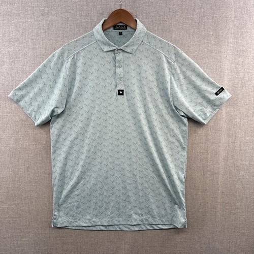 Bad Birdie Poloshirt Herren mittelblau Flamingos Kurzarm Golf Stretch Erwachsene