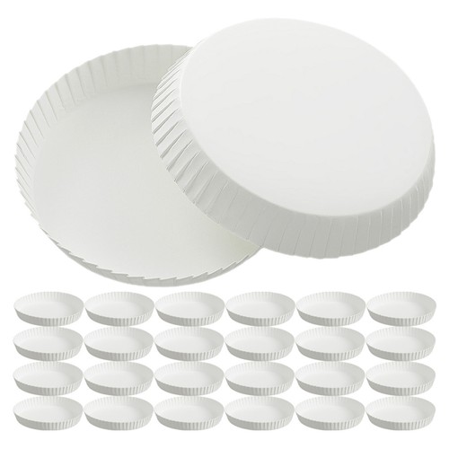  200 Stück Pappbecher Einweg Deckel: 7 cm/2,75 Zoll gerippter Rand Trinkdeckel heiß - Bild 1 von 9