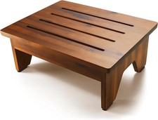 Holana 6.5" Wooden Step Stool for Adults No Assemble Required - 6.5H, Acacia