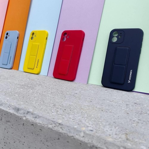 Wozinsky Kickstand Case silikonowe etui z podstawką iPhone 13 jasnoniebieskie - Zdjęcie 12 z 12